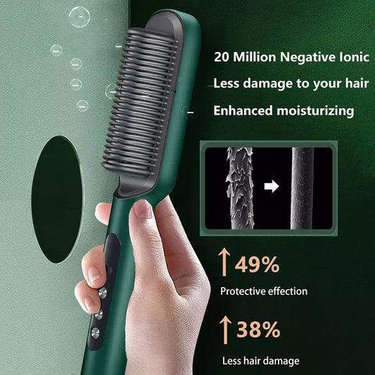 2 In 1 Hair Straightener Brush